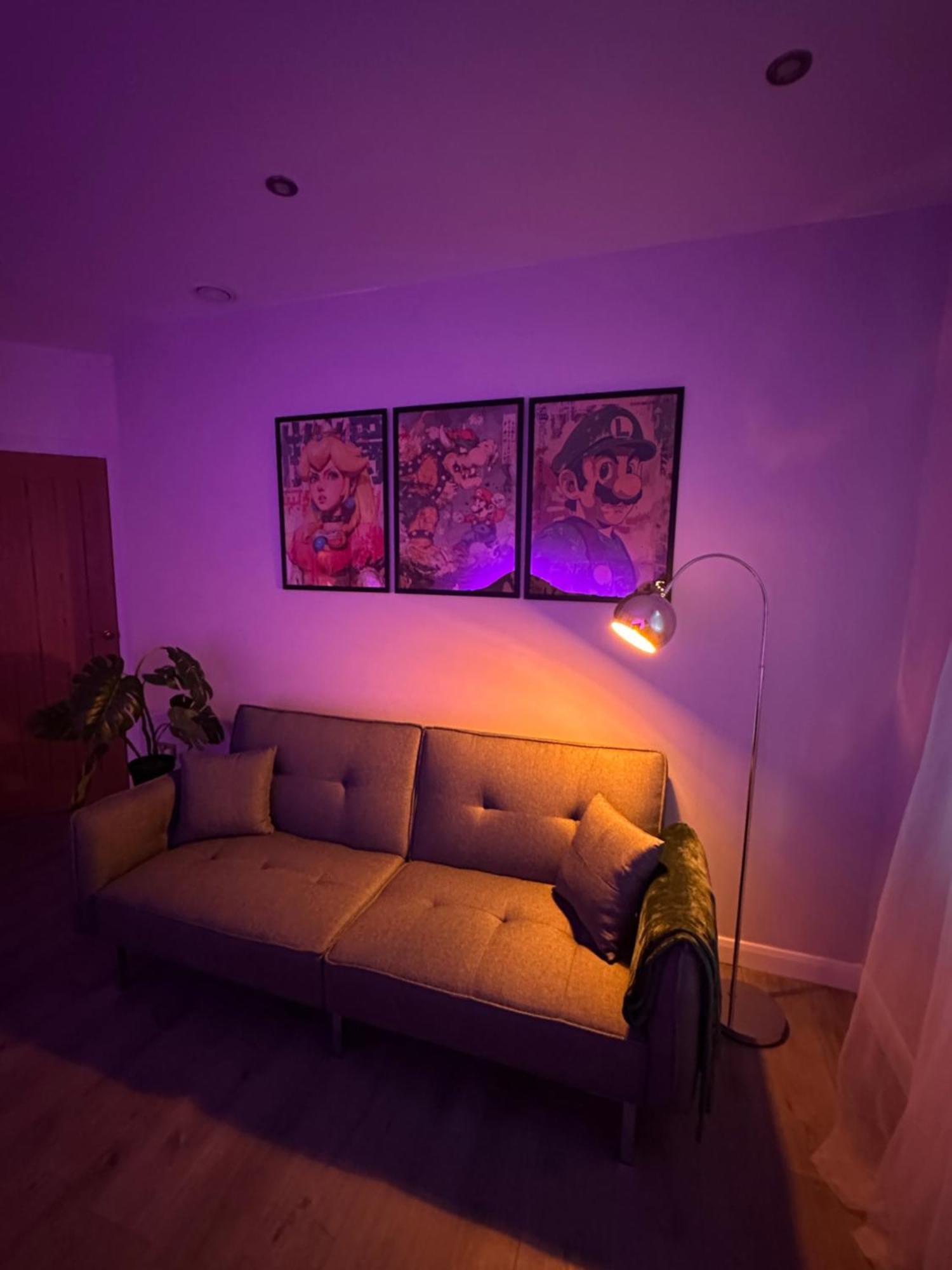 Retro Suite A Luxury Apartment With King Size Bed Wii Games And Entertainment 莱切斯特 外观 照片